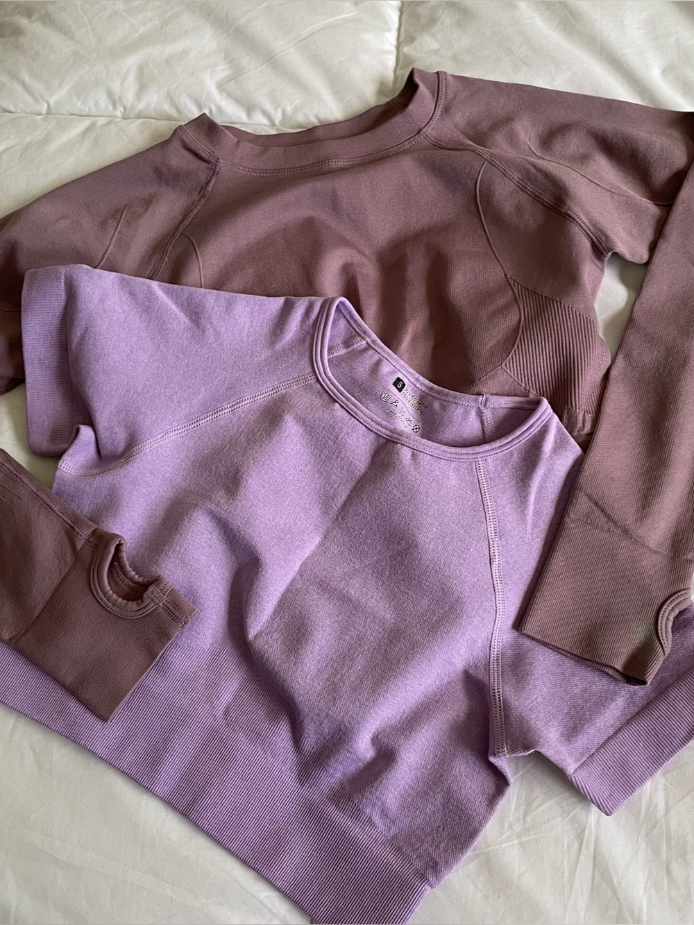Long-Sleeve Crop Top in Mauve
Two for one